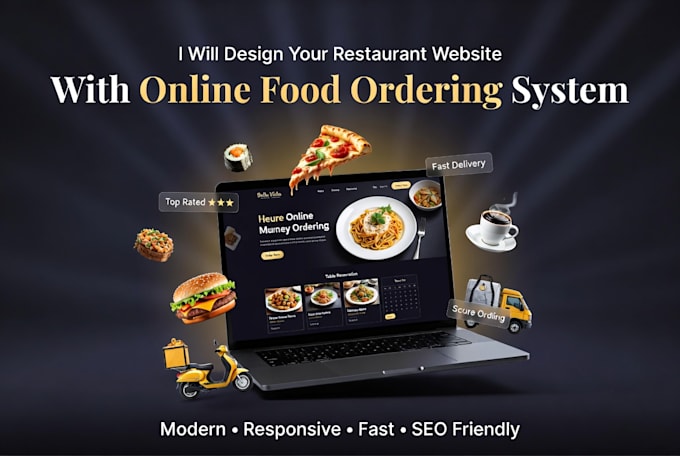 design wordpress restaurant website, cafe website, food delivery website