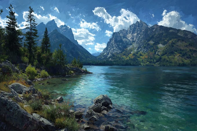 landscape oil painting art