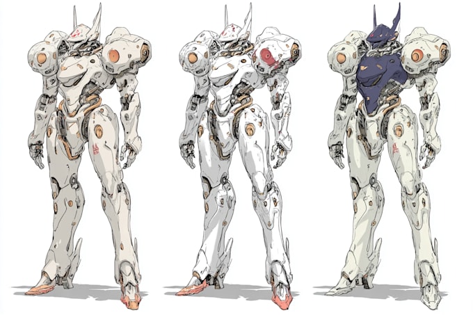 design sci fi mecha and robot concept art