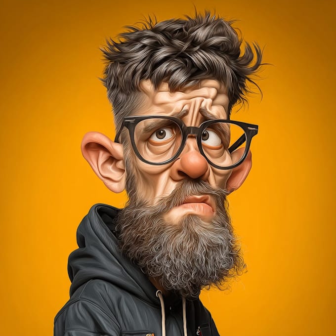 make realistic cartoon caricature