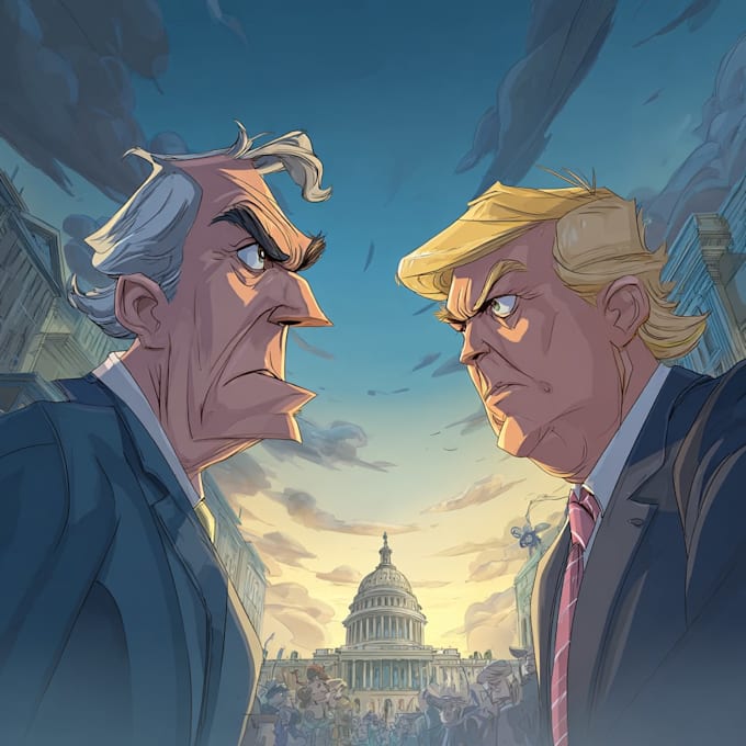 do a political or satirical cartoon