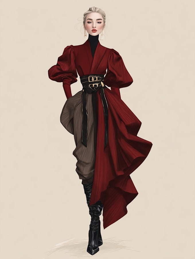paint a fashion illustration