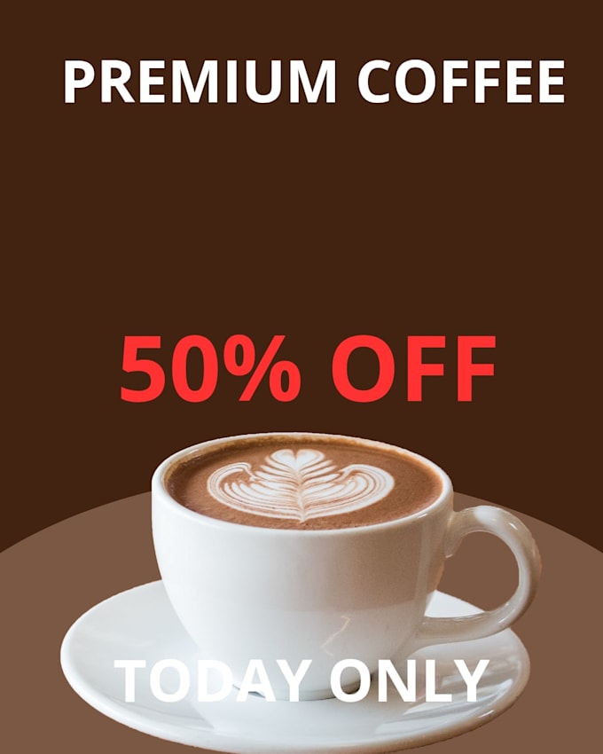 design modern coffee shop menu and social media post