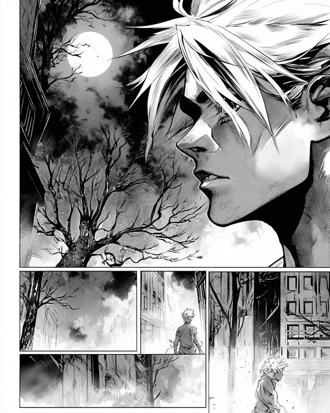 design a professional comic book cover, manga cover