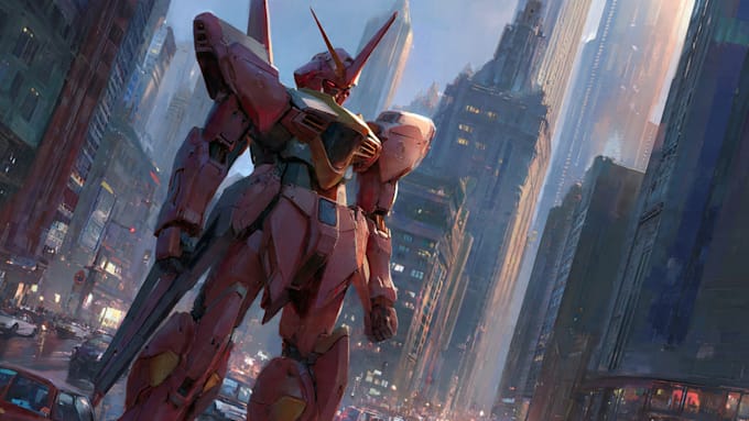 draw gundam, transformer, robot, armor, mecha