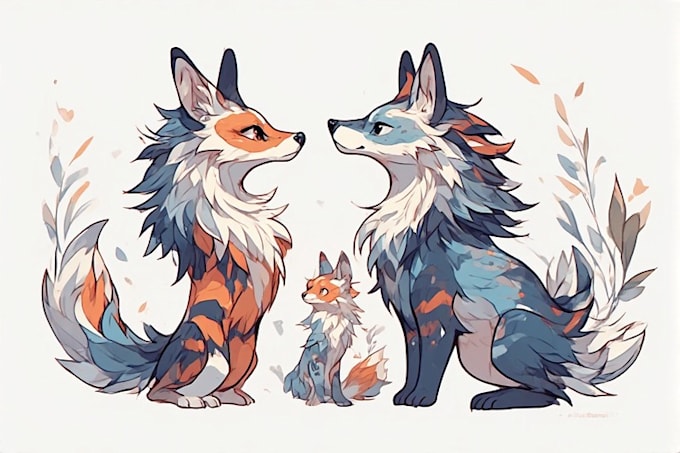 design unique furry oc illustrations in high quality