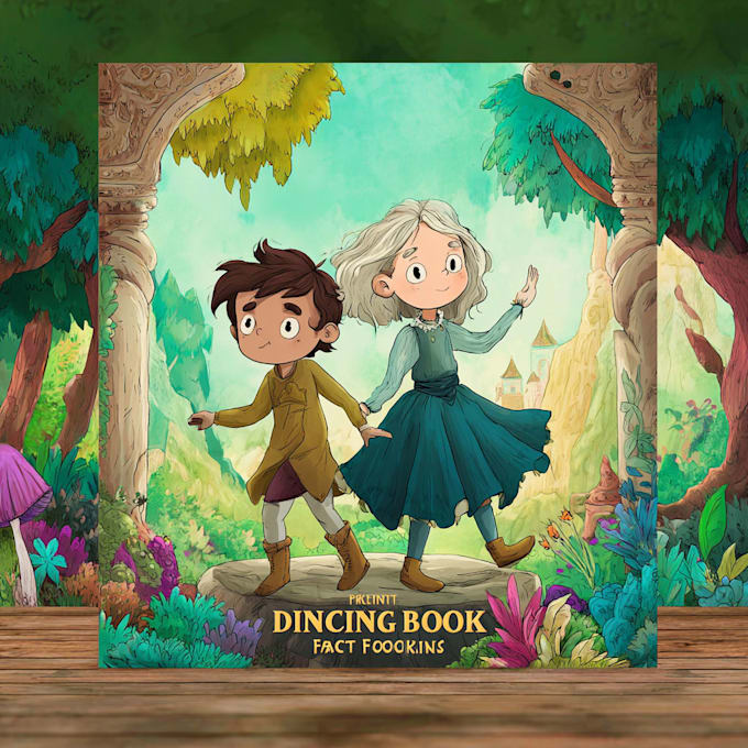 create clean and engaging children book cover for learning
