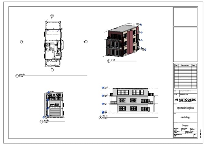 create and convert autocad 2d floor plan and revit 3d model