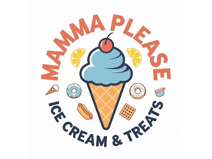 create a cute ice cream logo design