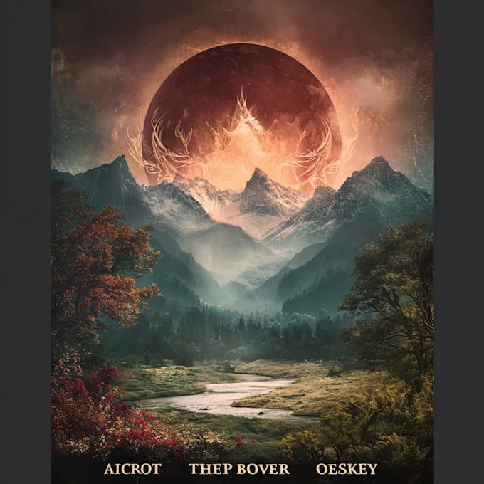 draw fantasy book cover illustration
