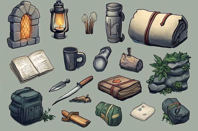 create 2d game assets and game icon