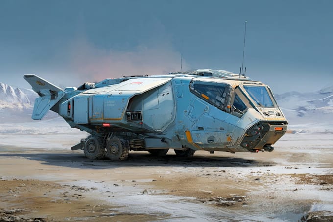 making a sci fi spaceship art