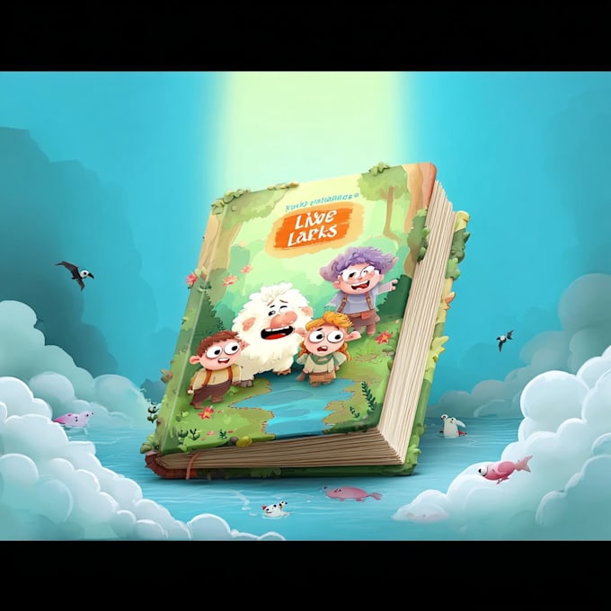 create educational children book cover with fun learning