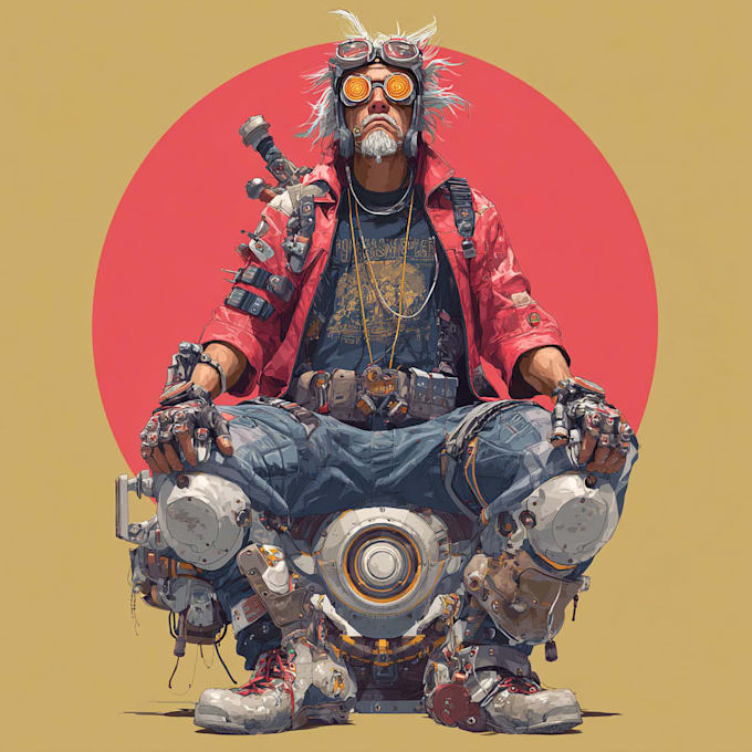 sci fi character illustration or sci fi character