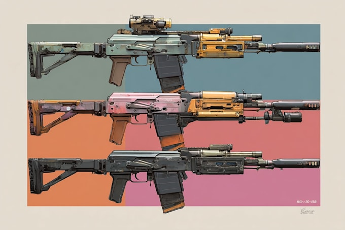 design unique weapons illustrations