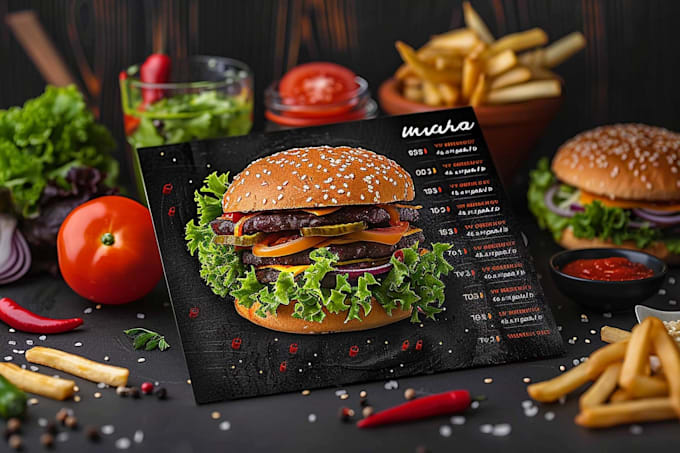 do food menu design, restaurant menu design, food flyer