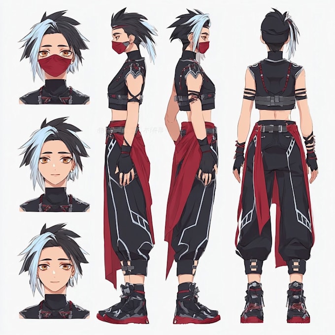 draw anime character turnaround sheet