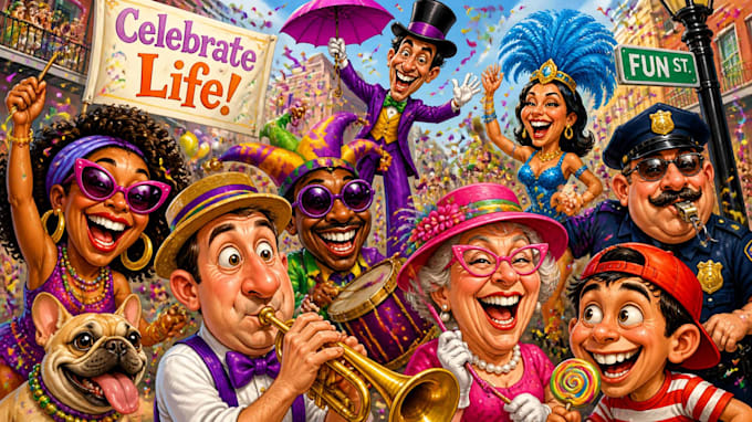 draw cartoons, mascots, and caricatures
