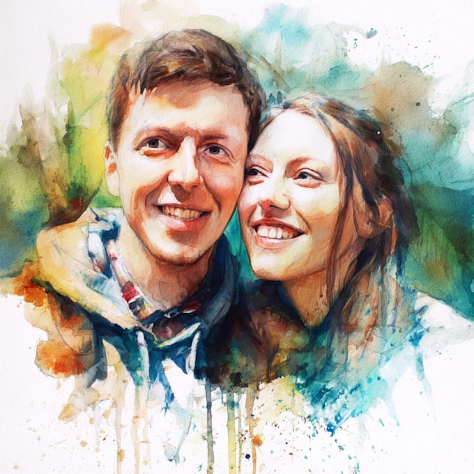 draw outstanding watercolor portrait