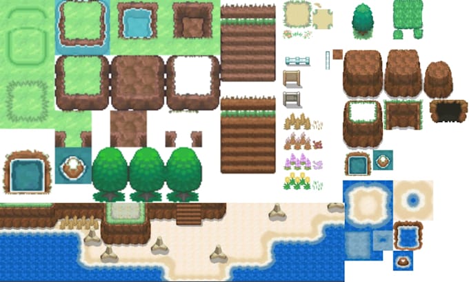 Crear tilesets de pixel art, tilemaps para rpgmaker xp,mv,mz y juegos ...
