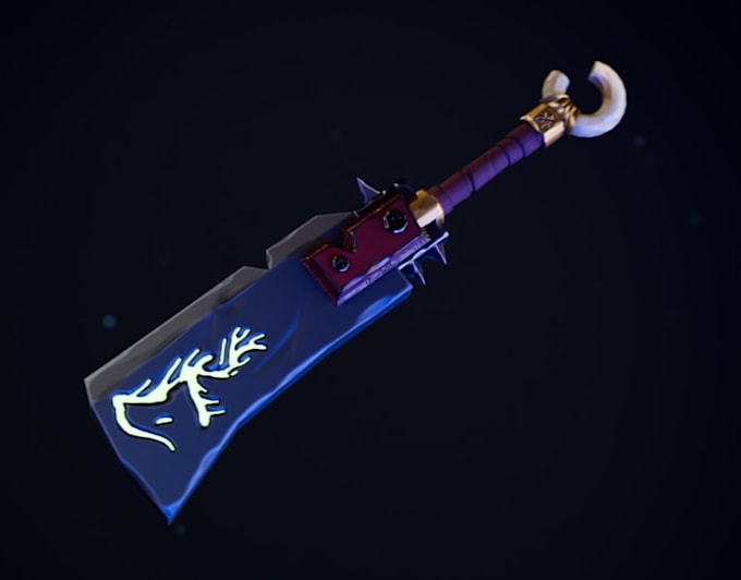 3d stylized mobile optimized 3d assets, weapon model for unity and unreal engine