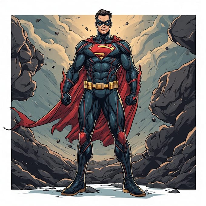 do a superhero character art