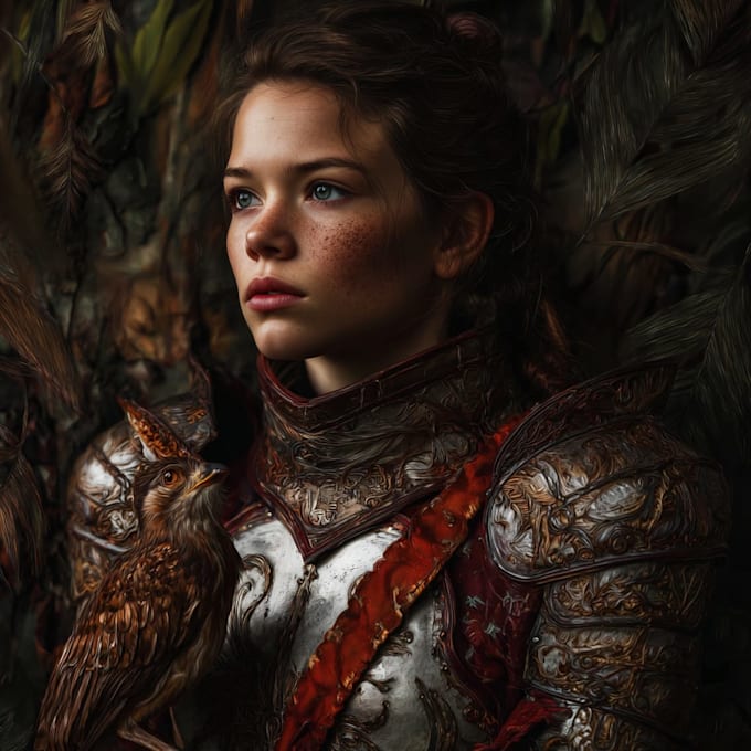 draw fantasy portrait illustration with cinematic lighting