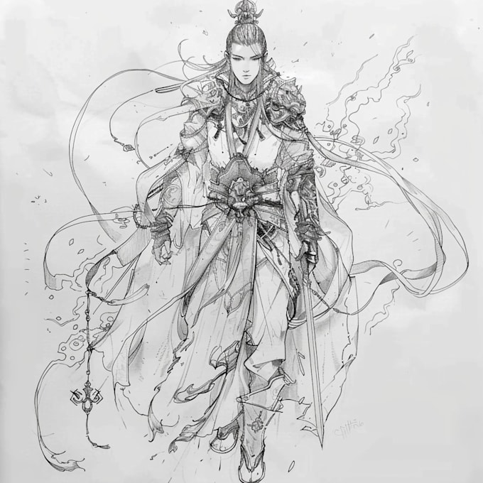 fantasy character sketch for you