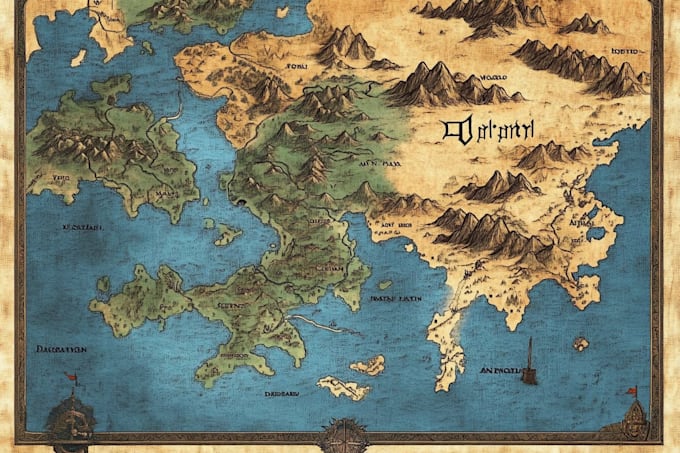 design custom hand drawn map vector illustration