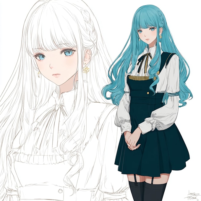 draw anime character sheet