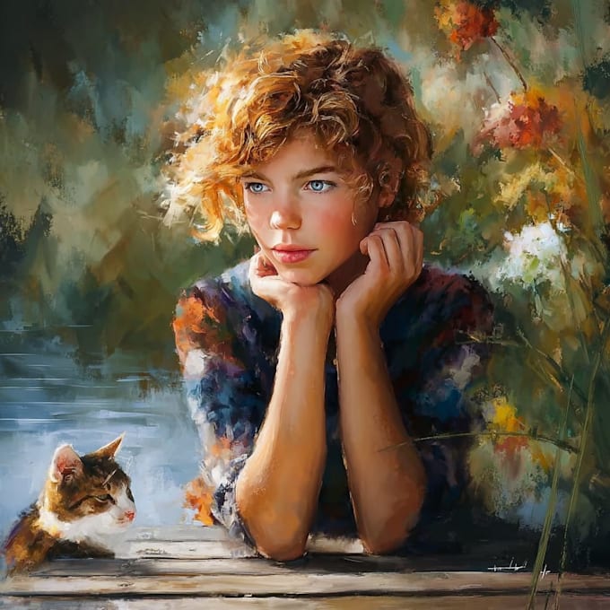 create professional custom painting illustration