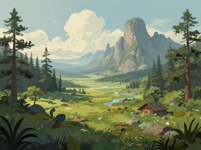 create fantasy environment concept art