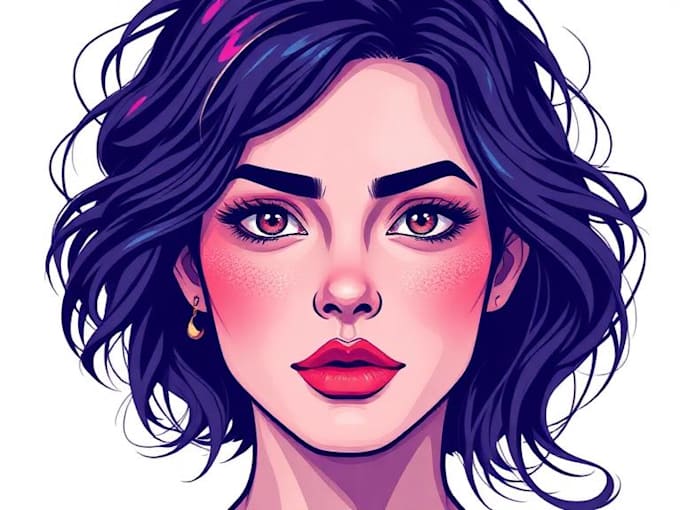 drawing cartoon vector portrait art