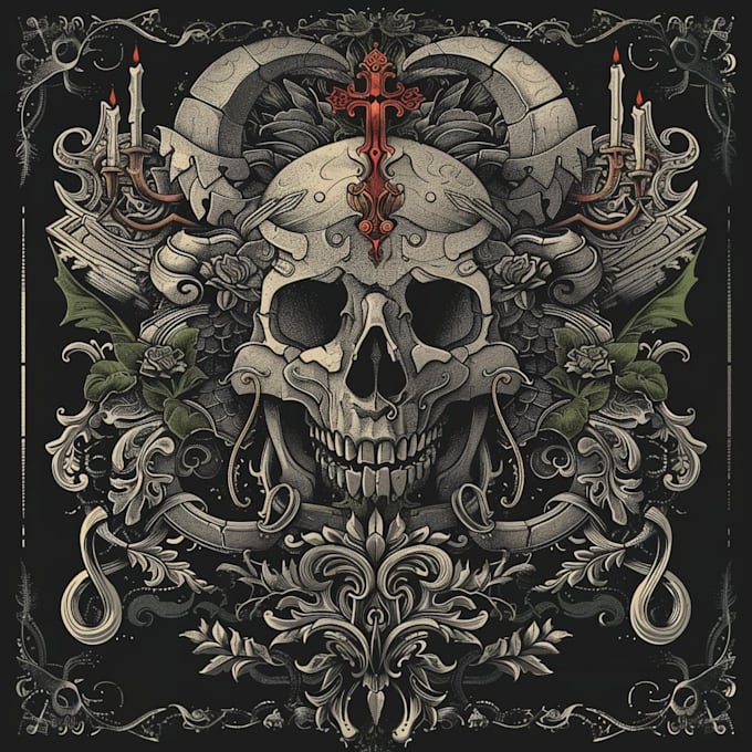 Draw detailed dark art illustration with engraving style by Alayartega ...