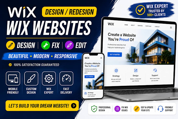 design redesign wix websites, fix wix issue, edit site, redesign ecommerce store