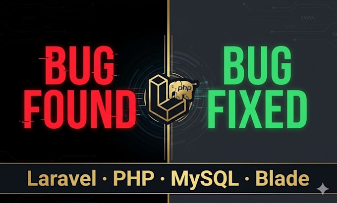 fix your laravel bugs, errors, and PHP issues fast and professionally
