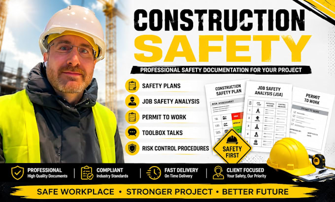prepare construction safety plan, risk control, jsa and permit to work