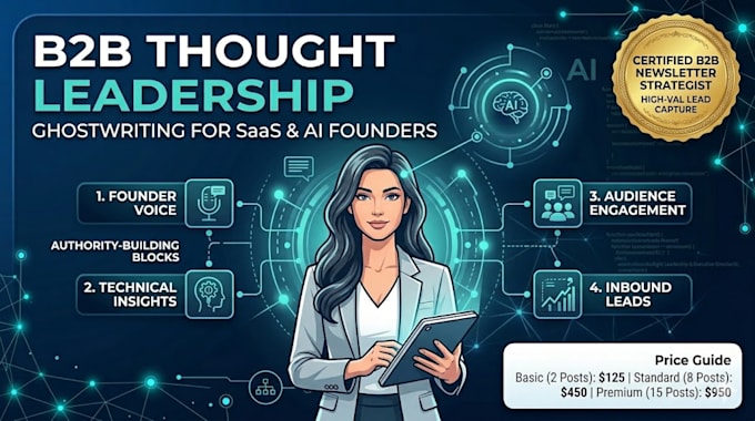 write authority building linkedin posts for saas and ai founders