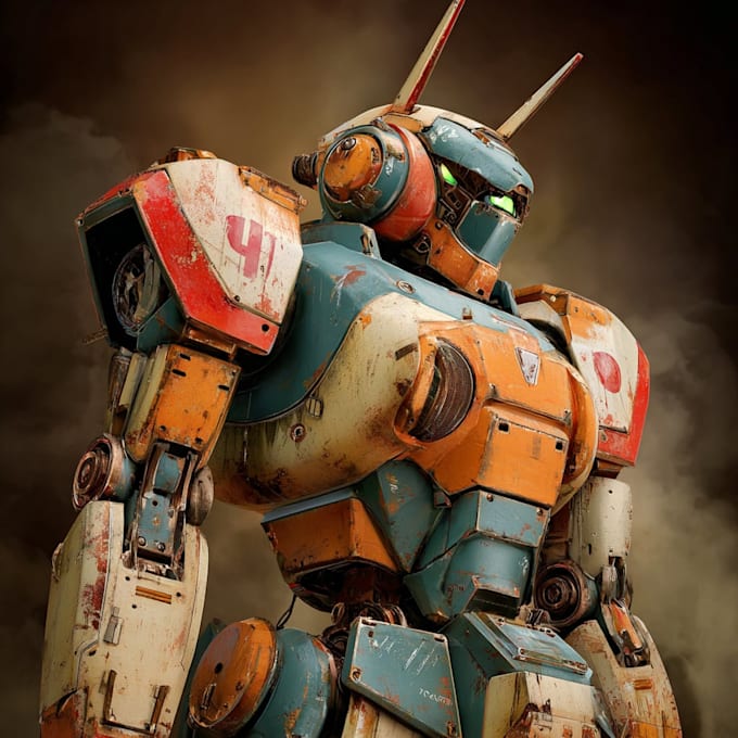 create custom mecha robot art