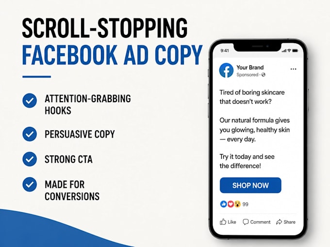 write high converting facebook ads copy for ecommerce brands