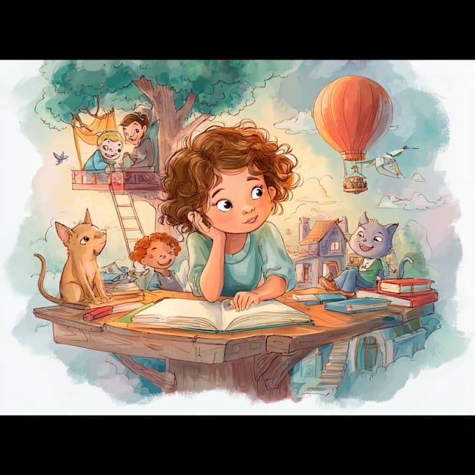 draw custom childrens book illustration