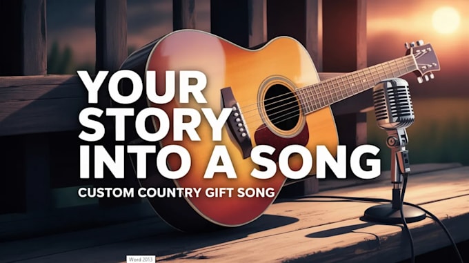 write and produce your personalized country gift song