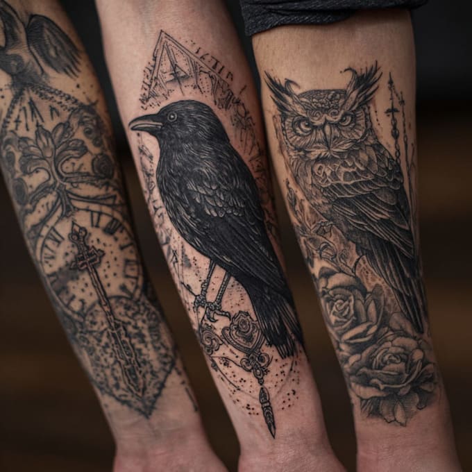 create custom hand tattoo illustration