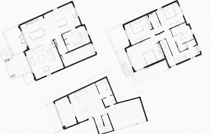 floor plans and architectural building drawings