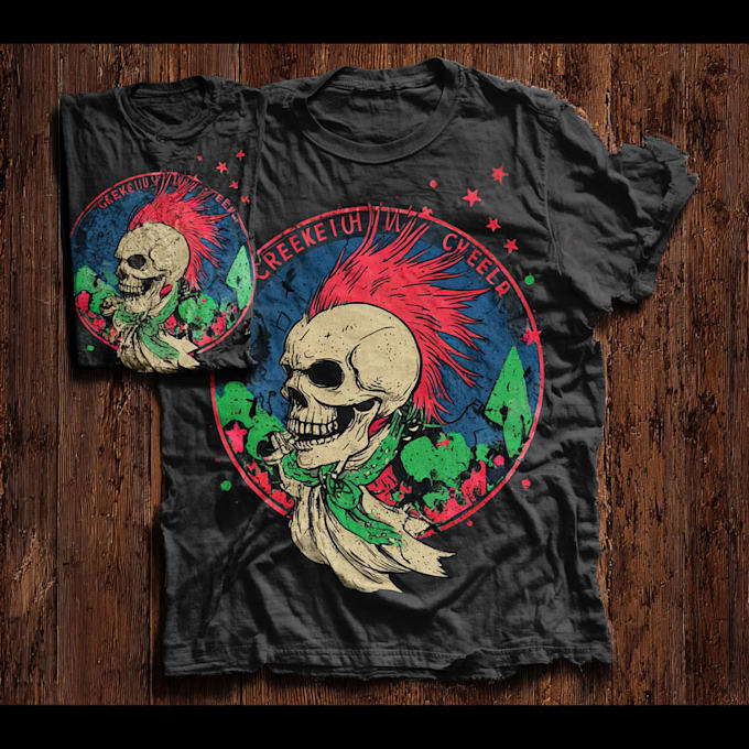 design custom gym tshirt illustration
