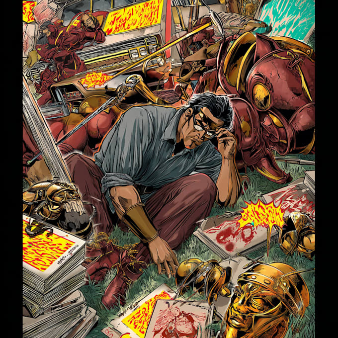 create manga comic pages and graphic novel artwork