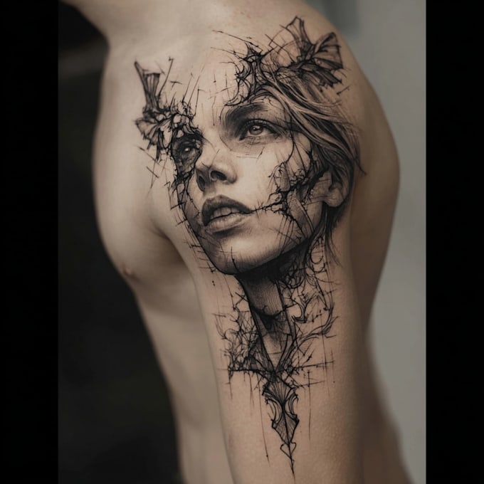 create custom grim reaper tattoo illustration