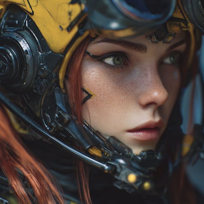 sci fi character illustration or sci fi character