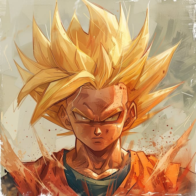 draw you in dragon ball z portrait style