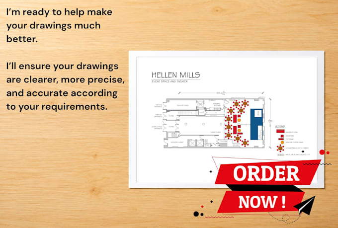 convert hand sketch to autocad 2d drawing professionally